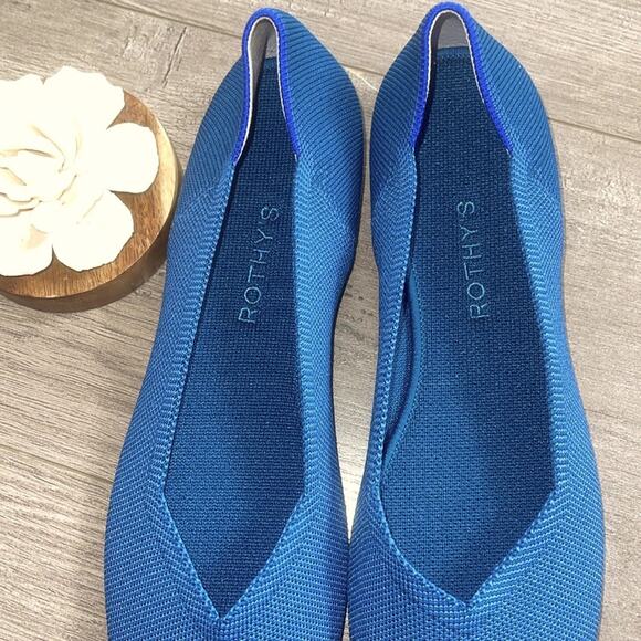 Rothys the round toe size 10 Deep teal woman flat shoes - Picture 3 of 9